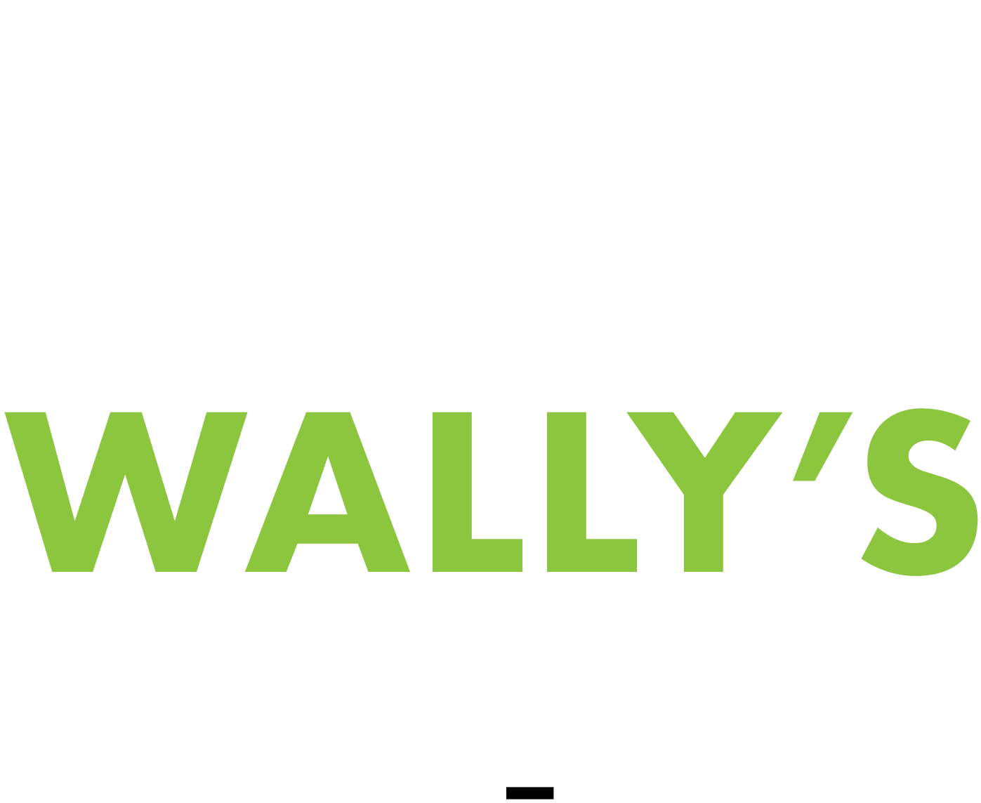 Wally's meatball logo wht on clear
